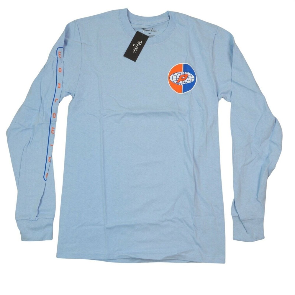 primitive skateboarding shirt/ long sleeve /blue color/ small size tee